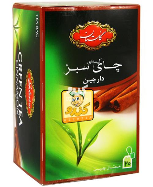 تصویر بزرگ‌شده چای سبز دارچین کیسه ای گلستان