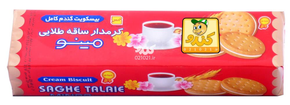 تصویر بزرگ‌شده بیسکویت کرمدار ساقه طلایی مینو