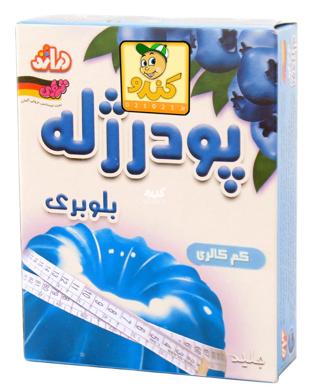 تصویر بزرگ‌شده پودر ژله بدون شکر رژیمی بلوبری کم کالری ۳۰ گرمی دراژه 