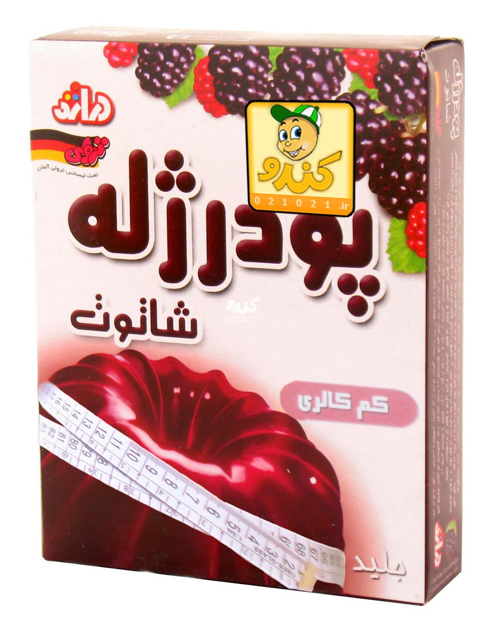 تصویر بزرگ‌شده پودر ژله بدون شکر رژیمی شاه توت کم کالری ۳۰ گرمی دراژه