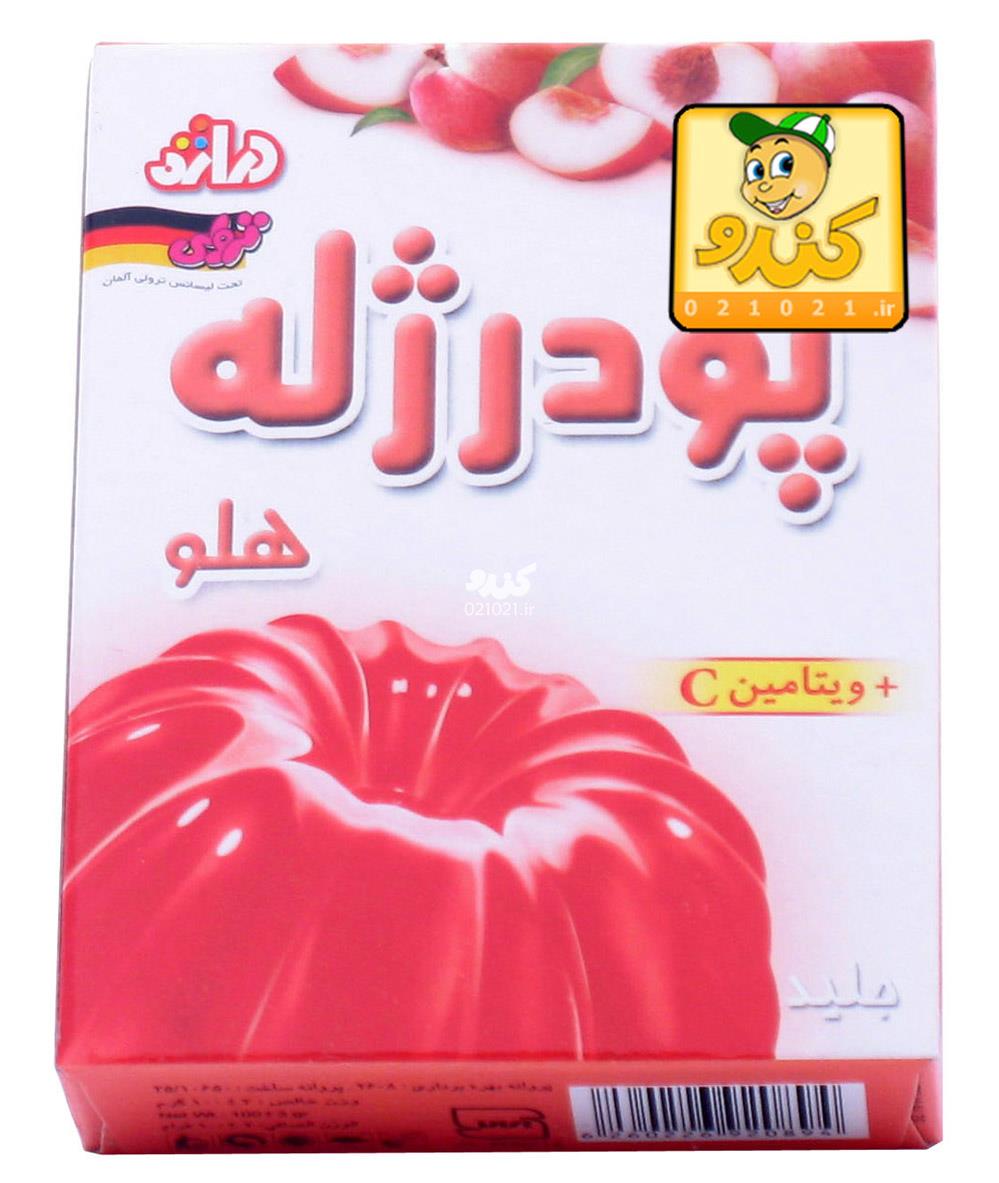 تصویر بزرگ‌شده پودر ژله هلو با ویتامین سی 100گرمی دراژه