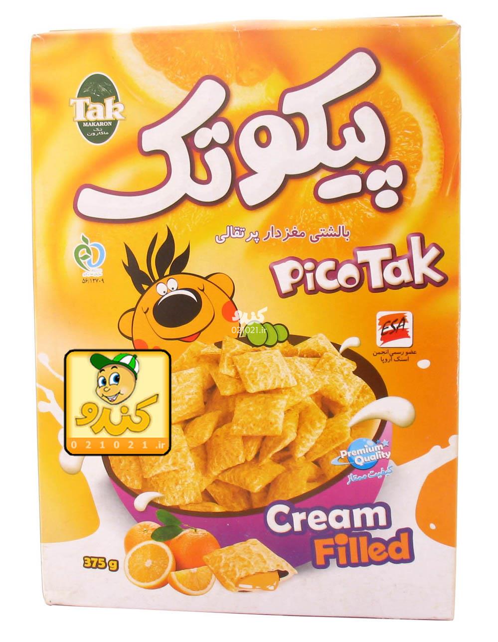 تصویر بزرگ‌شده کورن فلکس بالشتی مغز دار پرتقالی 375 گرمی تک