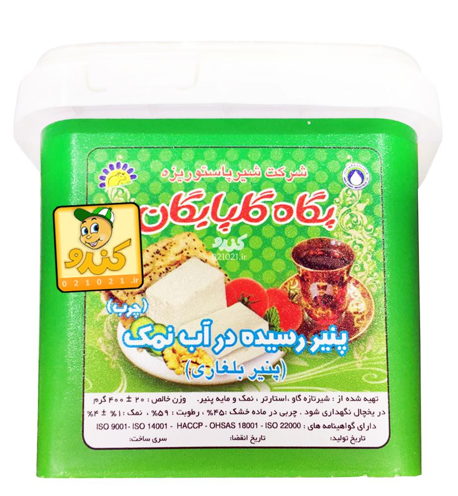 تصویر بزرگ‌شده پنیر رسیده در آب نمک (پنیر بلغاری) 400 گرمی پگاه