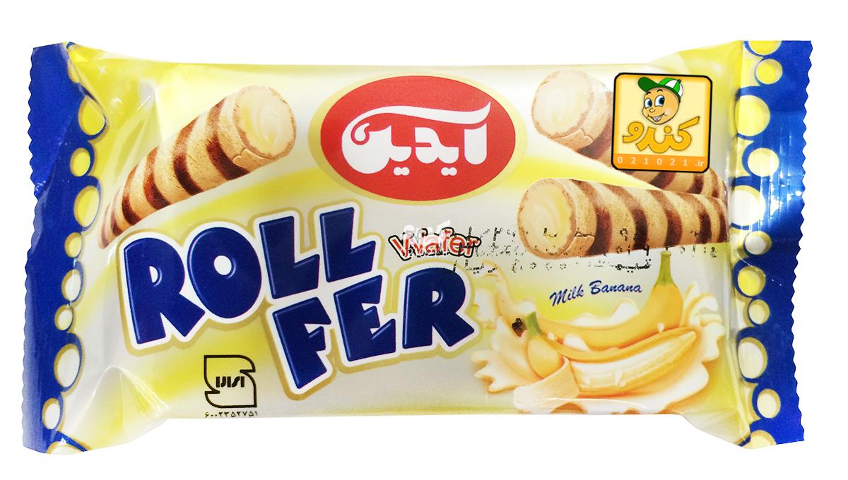 تصویر بزرگ‌شده رول فر با طعم موز 35 گرمی آیدین