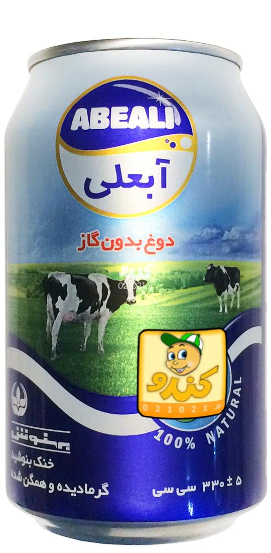 تصویر بزرگ‌شده دوغ بدون گاز قوطی 330 میلی آبعلی
