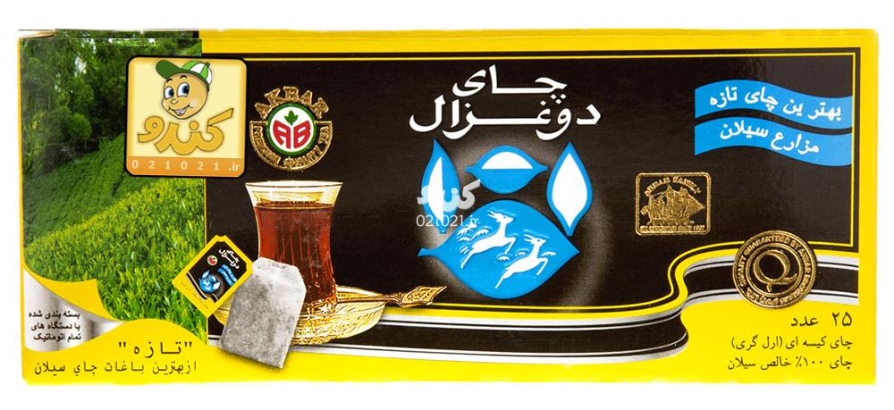 تصویر بزرگ‌شده چای کیسه‌ ای عطری 25 عددی 50 گرمی دوغزال