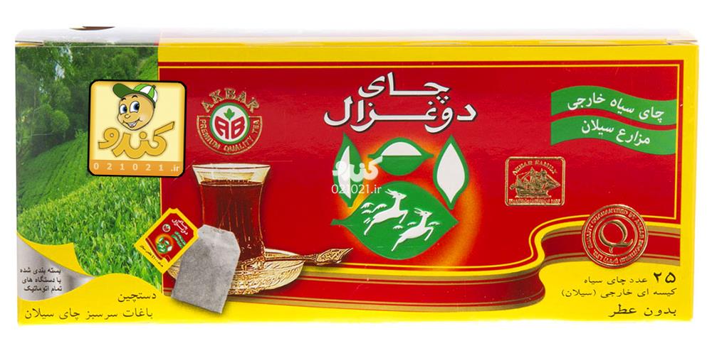تصویر بزرگ‌شده چای کیسه‌ ای 25 عددی 50 گرمی دوغزال