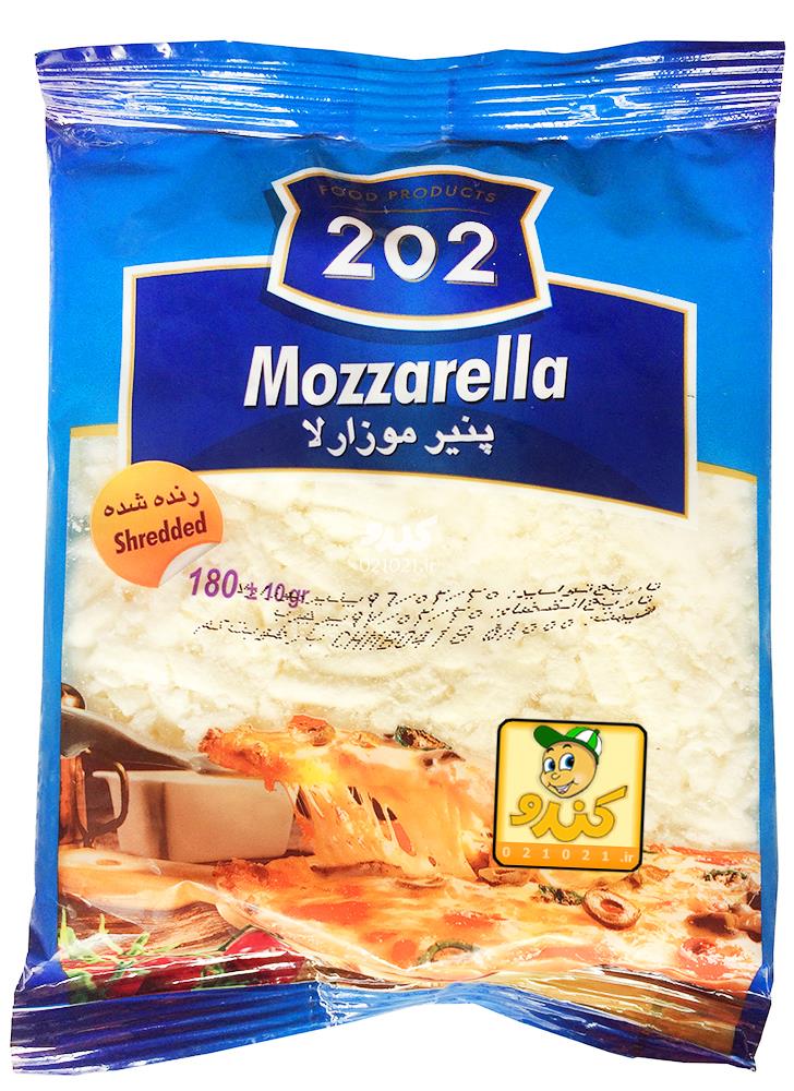 تصویر بزرگ‌شده پنیر رنده شده موزارلا 180 گرمی 202