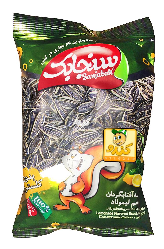 تصویر بزرگ‌شده تخمه آفتابگردان با طعم لیموناد 105 گرمی سنجابک