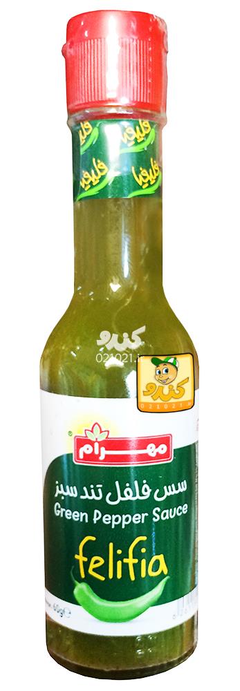تصویر بزرگ‌شده سس فلفل تند سبز 60 گرمی مهرام
