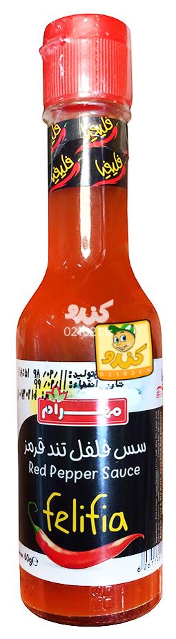 تصویر بزرگ‌شده سس فلفل تند قرمز 60 گرمی مهرام