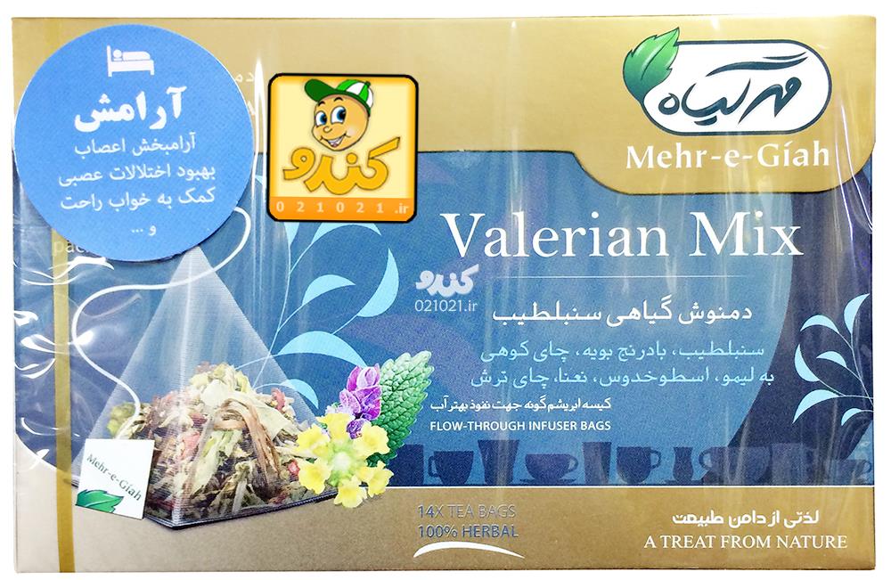 تصویر بزرگ‌شده دمنوش گیاهی سنبلطیب 14عددی مهرگیاه