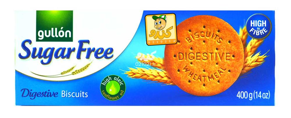 تصویر بزرگ‌شده بیسکوییت دایجستیو بدون شکر 400 گرمی گولون