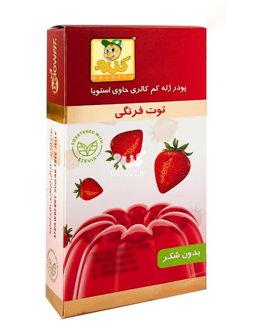 تصویر بزرگ‌شده پودر ژله بدون شکر رژیمی با طعم های مختلف 12 عددی استویا